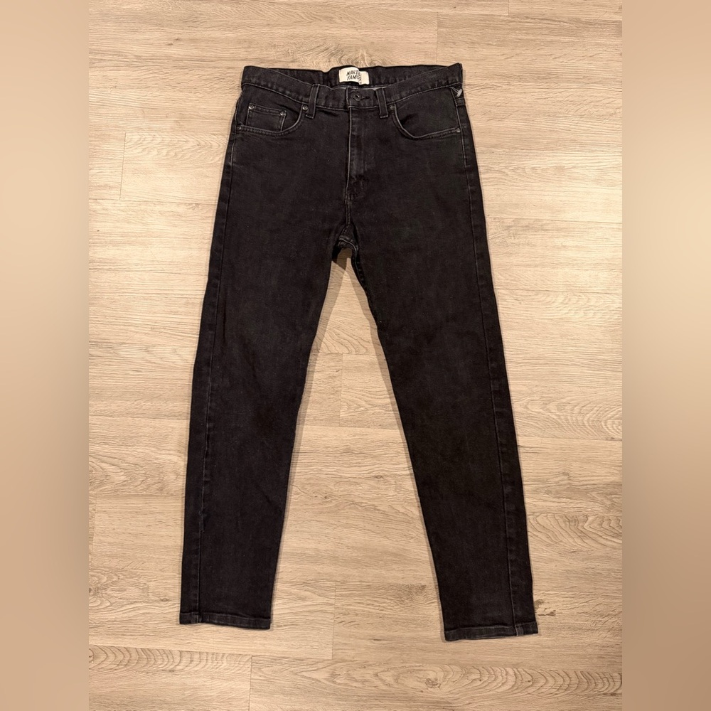 Men's Black Jeans Naked And Famous Ash‎ Black Stretch 31